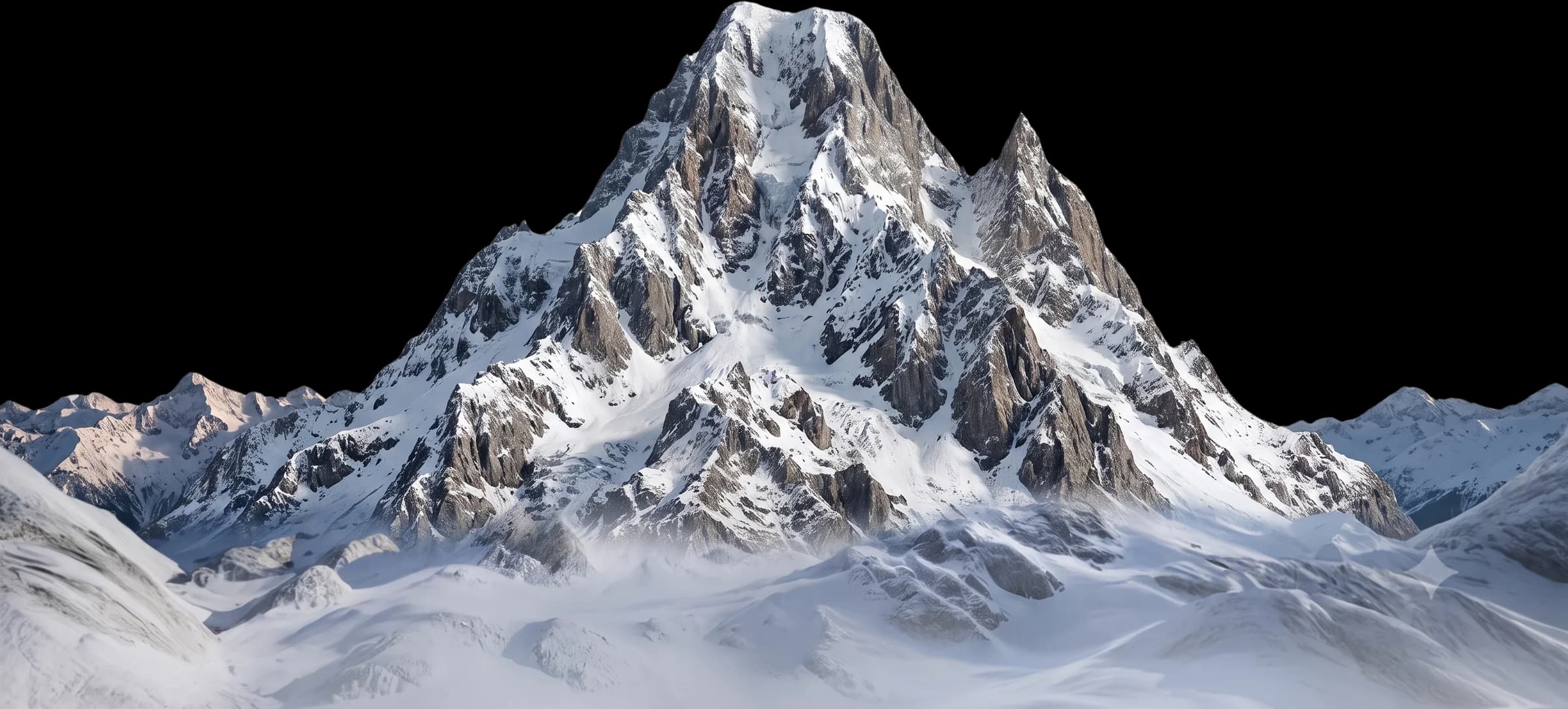 Scalar mountain peak backdrop representing architectural elevation and scale
